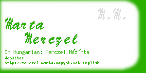 marta merczel business card